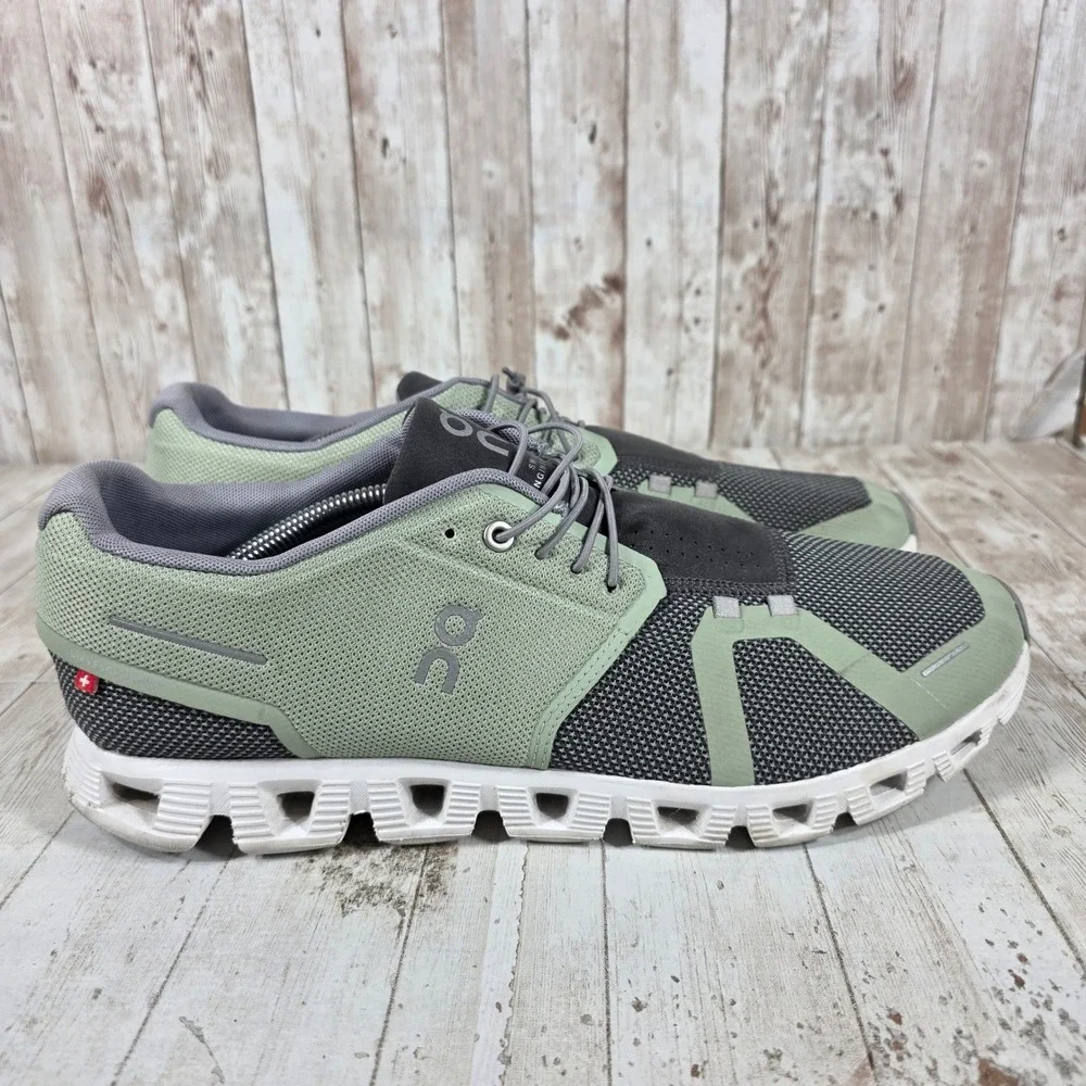 On Running Cloud 2.0 Mens 13 Aloe Shadow Green Grey Sneakers 79.98228
